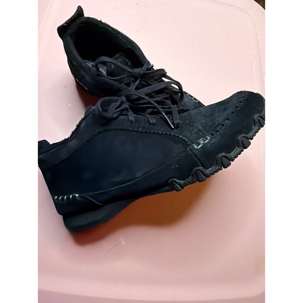 Skechers Relaxed Fit Women Black Suede Faux Fur Lined Ankle Boots SN ‎ Size 8